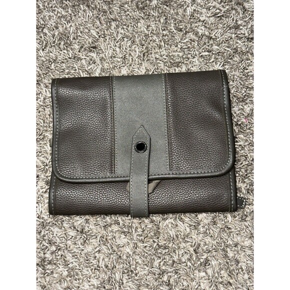 Bvlgari Grey Tri-Fold Travel Bag/Toiletry Case For Emirates Airlines- Makeup Bag - Picture 1 of 5